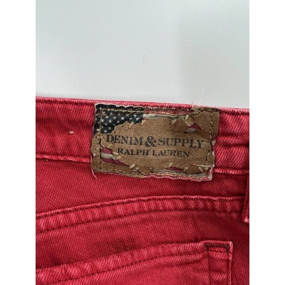 Ralph Lauren Denim & Supply Women’s Skinny Jeans Light Stretch Red Size 28 - Picture 9 of 12